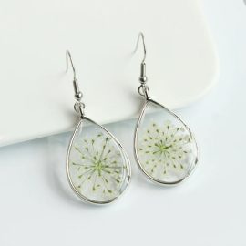 Siver queen anne’s lace earrings for girl