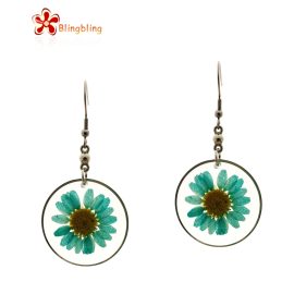 New Style colorful flower resin daisy earrings