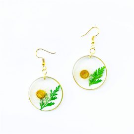 Rounnd daisy flower earrings for women
