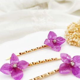Korean large flower crylic hair clips for women