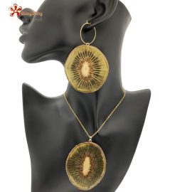 Real Fruit Kiwi Earring Necklace Jewelry Fashion 2024