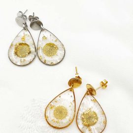 Luxury daisy flower earrings for party