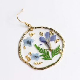 Gold plated dry forget not earrings