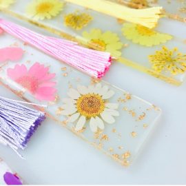 Top seller persinalized handmade pressed flower epoxy resin bookmark