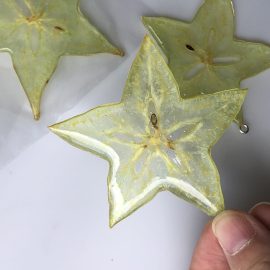Carambola start fruit slices resin diy jewelry charms