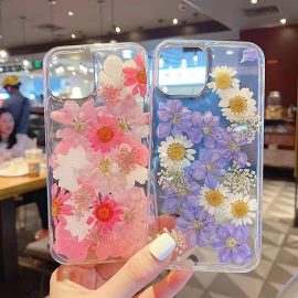 Elegant pressed flower phone case for iphone 12 pro max