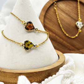 Fine fashion jewelry resin natural flower bracelets for women