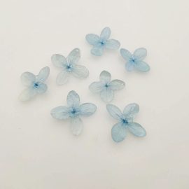 Real flower blue hydrangea resin flower charms for jewelry