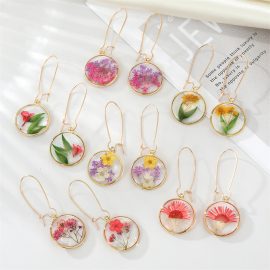 Long size resin crafts luxury handmade women earrings