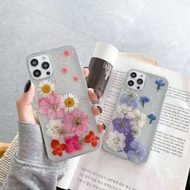 Bulk sale handmade resin real pressed flower phone case
