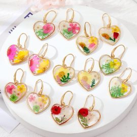 Wholesale women jewelry new style flower resin earrings