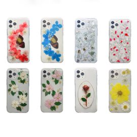 Natural real dry flower phone case for iphone 13