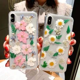 Shockproof custom resin flower phone case for iphone