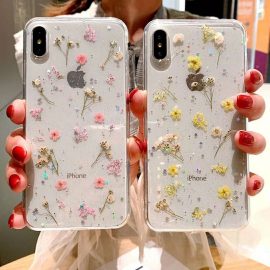 TPU handmade flower designer resin phone case for iphone