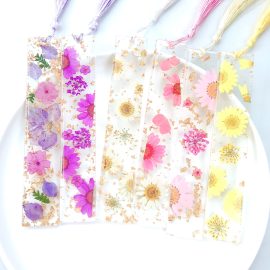 Excellent arylic dried flower resin epoxy handmade bookmark