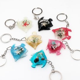 Natural starfish in resin keychain custom logo funny ideas company corporate promotional activities exhibitions giveaways gifts