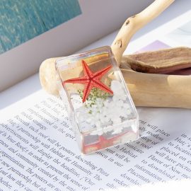 Factory custom souvenirs wholesale shell starfish decoration souvenirs transparent resin craft