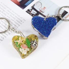 Wholesale Ocean Series Keychain Seashell Resin Keychain Starfish Acrylic Keychain for Souvenir Gifts